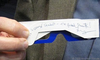 SD&A 3D glasses signed by Lenny Lipton